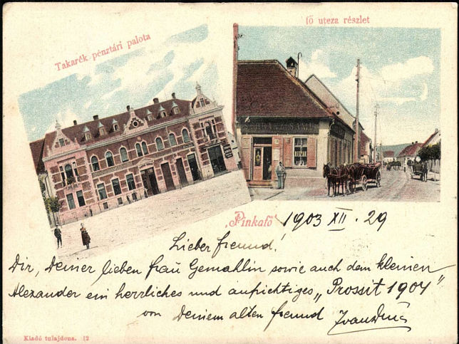 Pinkafeld, Sparkasse und Hauptstrae