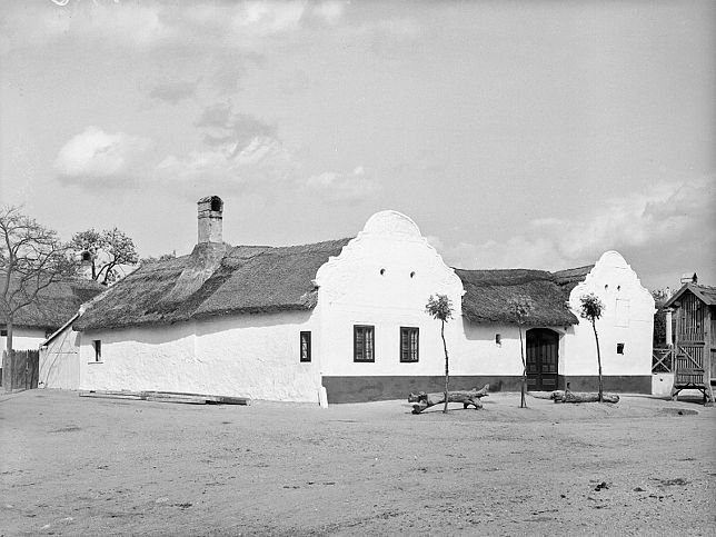 Podersdorf, Schilfgedecktes Bauernhaus