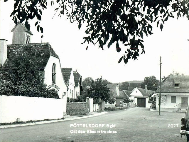 Pöttelsdorf, Ort des Bismarkweines