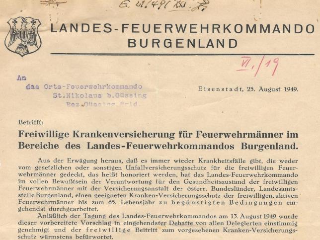 Freiwillige Feuerwehr, Krankenversicherung